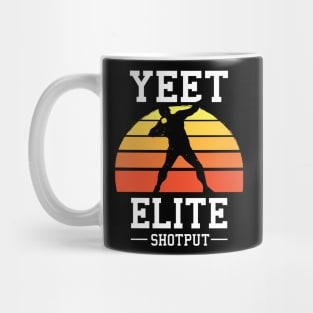 Yeet Elite Shotput Retro Track N Field Athlete Mug